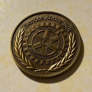 Rotary International Vintage Service Above Self Four-Way Test Collectible Coin